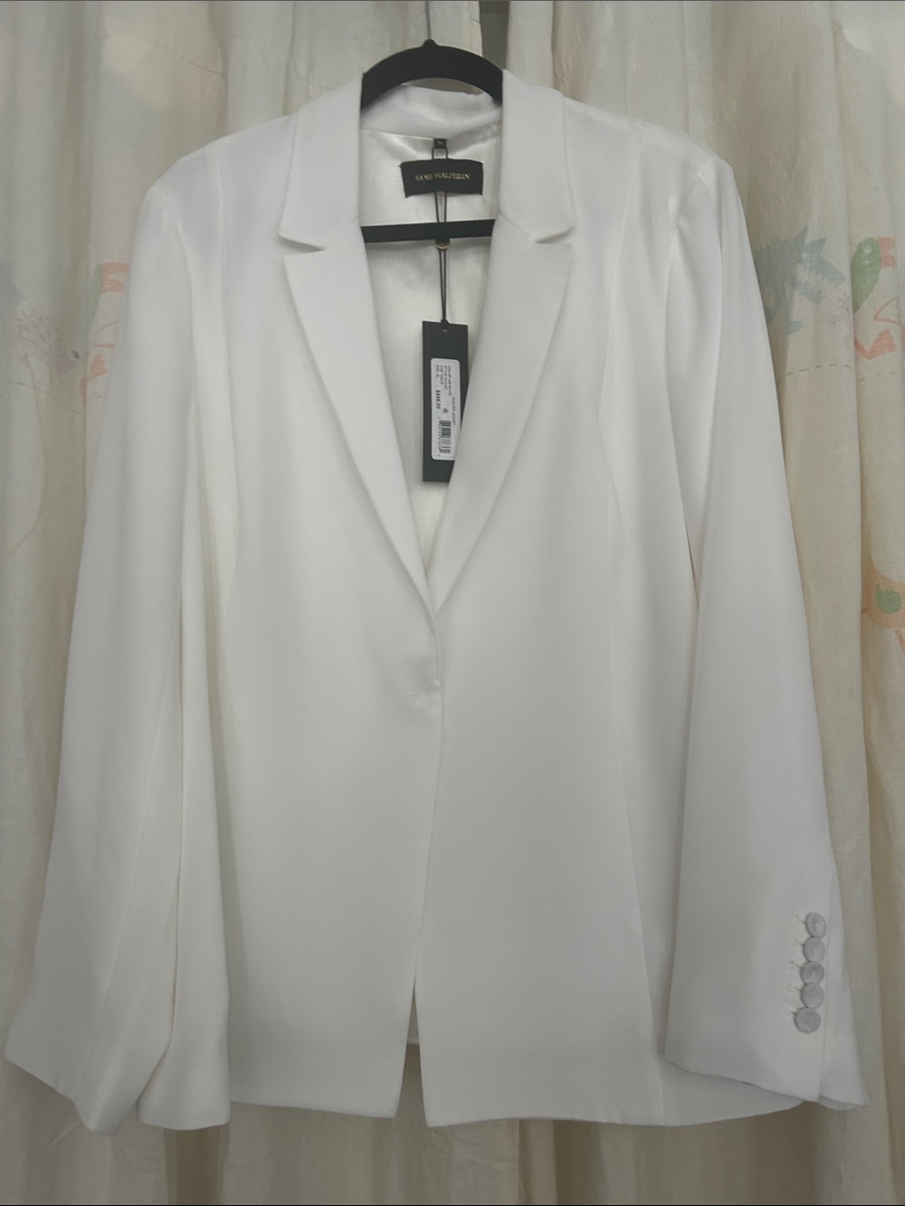 Kobi Halperin White Single-Button Tailored Blazer XL